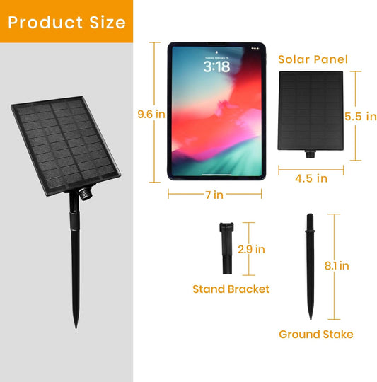 Ambience Pro Replacement Solar Panel for FESTIA Outdoor String Lights | Dimmable Remote Compatible