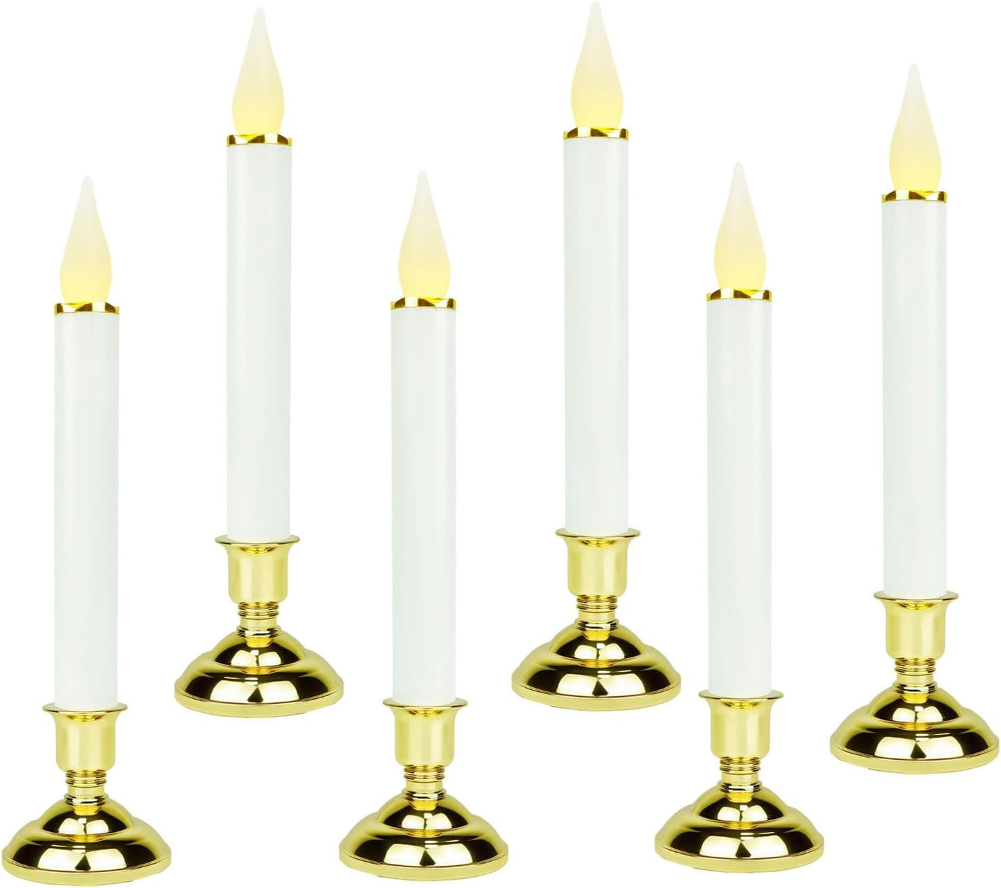 FESTIA Ultimate Flameless LED Candles with Auto Timer, Battery Operated for Christmas/Halloween Home Decor (Bronze/Silver/Gold/Black/Orange)