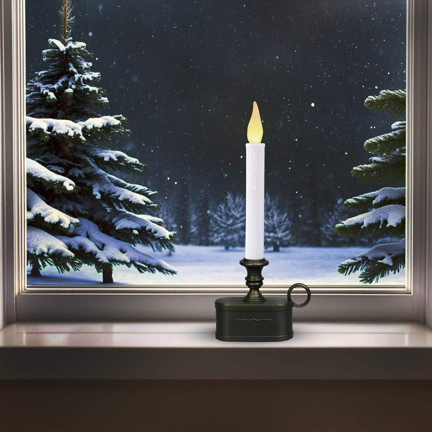 FESTIA Ultimate Flameless LED Candles with Auto Timer, Battery Operated for Christmas/Halloween Home Decor (Bronze/Silver/Gold/Black/Orange)