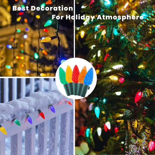 FESTIA C6 LED Holiday Lights: Energy-Saving, Safe & Connectable for Christmas Decor | FESTIA
