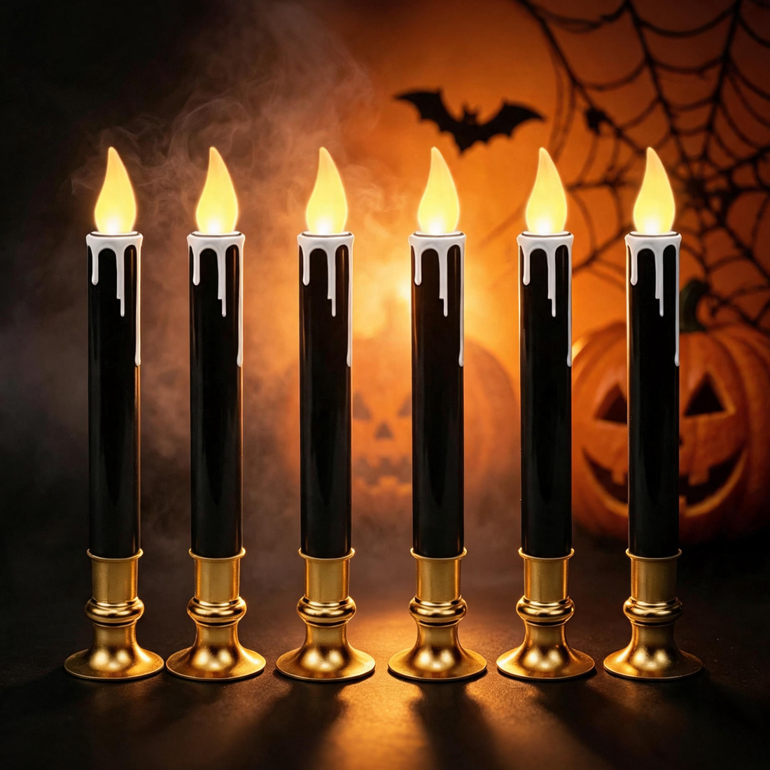 Black Gold Dripping Wax LED Candlesticks: Autumn Ambiance and Safe Usage Guide