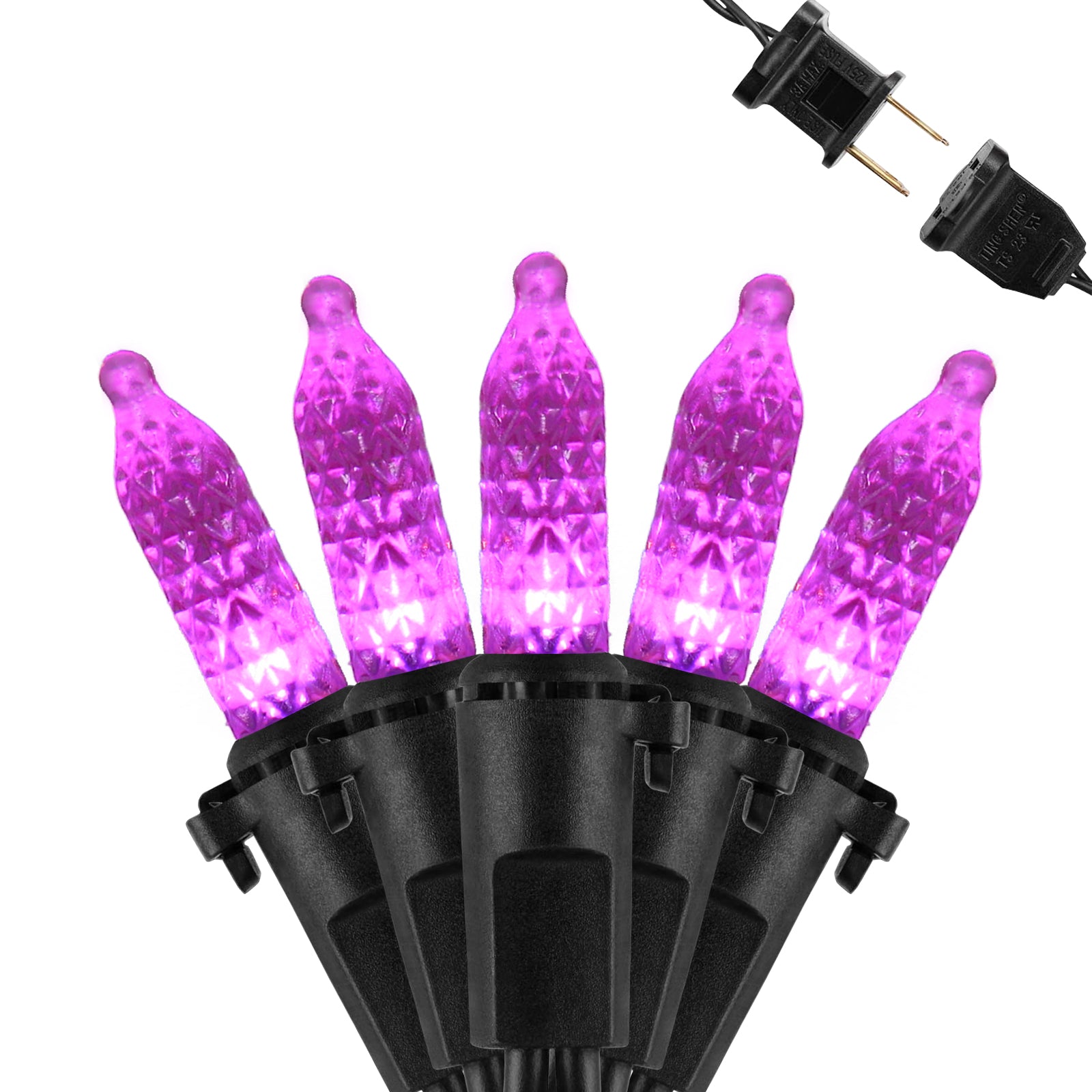 FESTIA Halloween  & Christmas  LED String Lights - Set of 50 Count M5 Mini Lights on 18.6ft  | UL Listed Outdoor Waterproof Connectable Patio Lights for Tree Decor, Porch Lighting, Party Decoration & Home ambiance