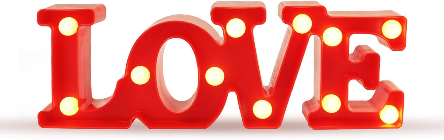 FESTIA LED Marquee Sign Lights - 5" Heart, Flamingo, Cactus & LOVE Shape Night Lights - Festia Brings Joy to Every Celebration!
