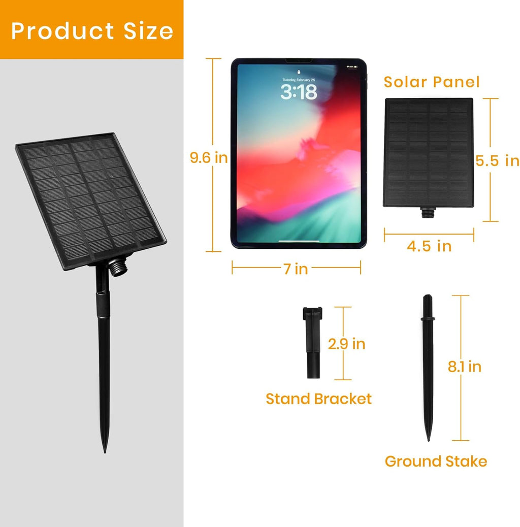 Ambience Pro Replacement Solar Panel for FESTIA Outdoor String Lights | Dimmable Remote Compatible