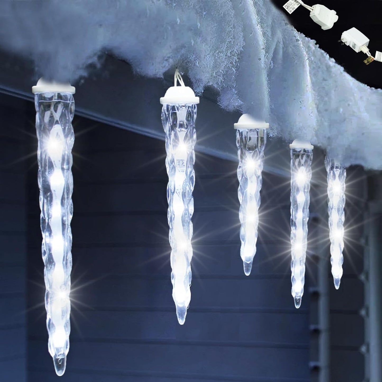 FESTIA Christmas  icicle Lights for Indoor & Outdoor - Snowflake Curtain 180LED, Incandescent Icicle & Meteor Shower Lights for Wedding Party Decor