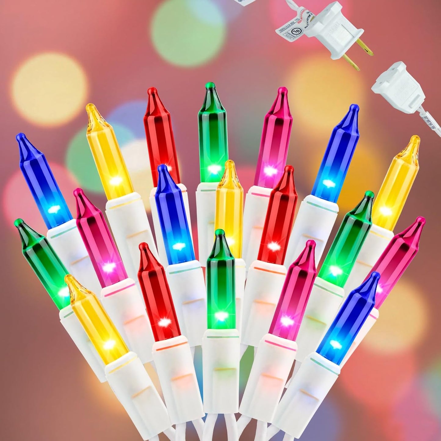 FESTIA Halloween & Christmas Lights - Orange Warm White Multicolor String Lights [100-300ct Connectable] Indoor Outdoor