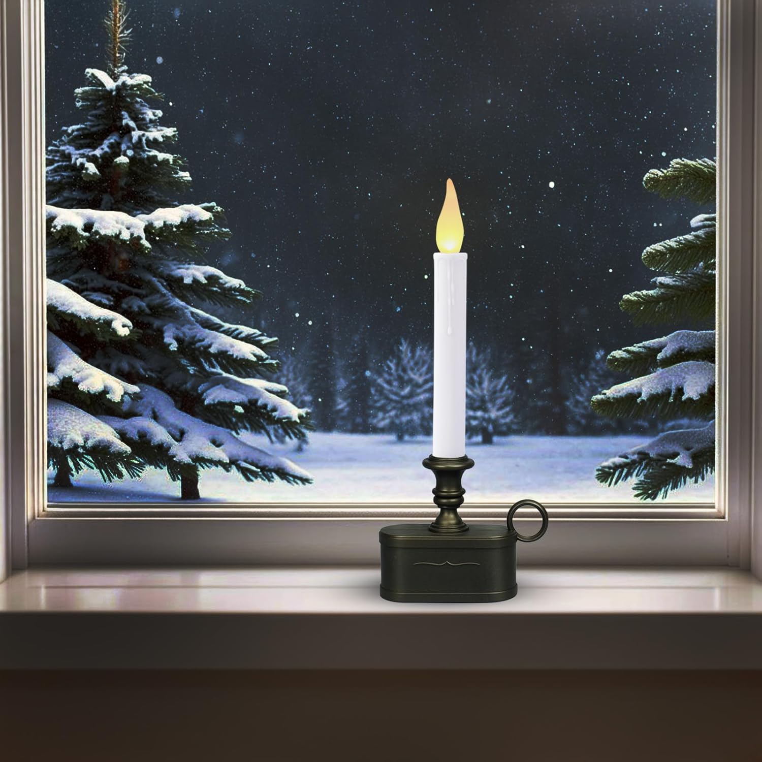 FESTIA Ultimate Flameless  LED Candles with Auto Timer, Battery Operated for Christmas/Halloween Home Decor (Bronze/Silver/Gold/Black/Orange)