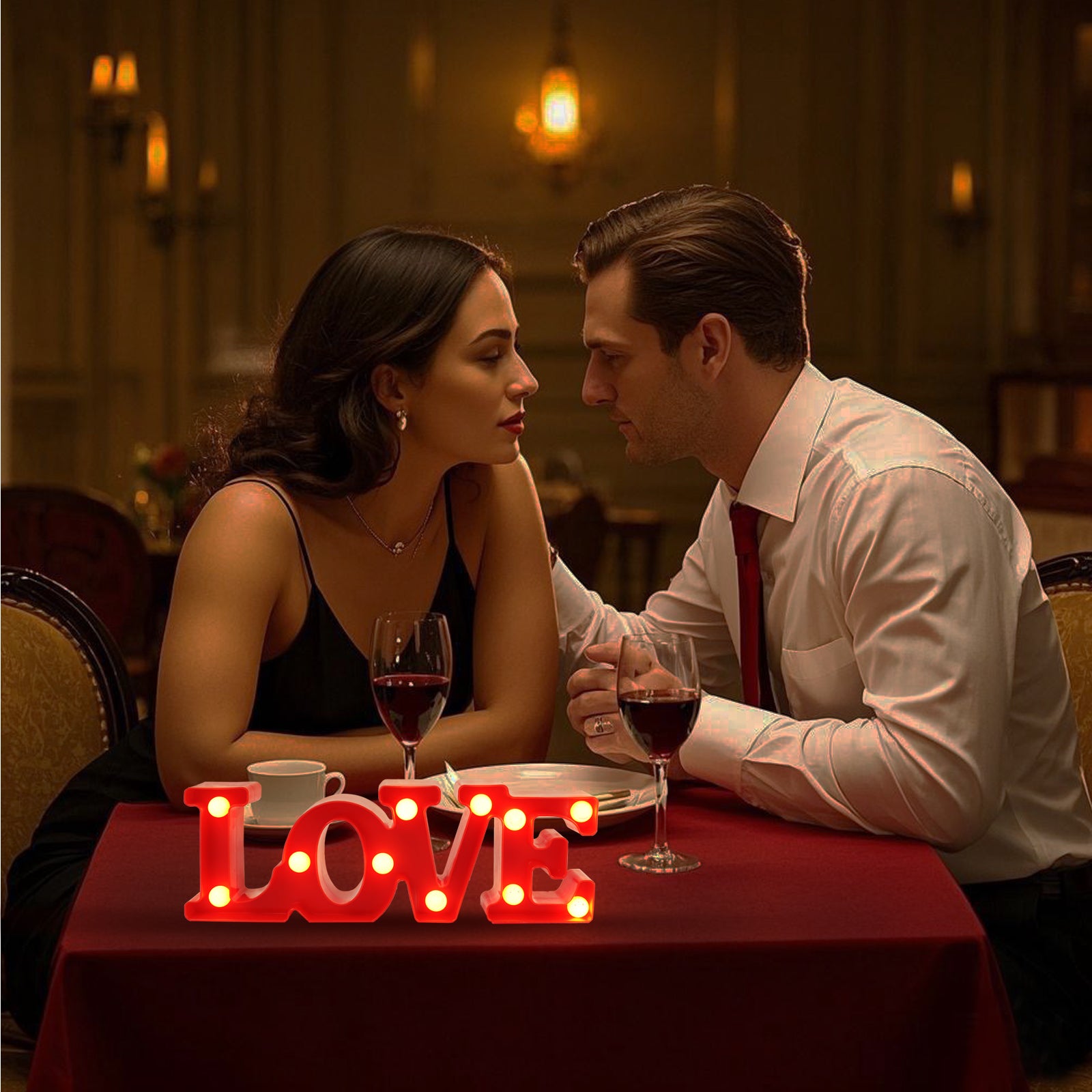 FESTIA LED Marquee Sign Lights - 5" Heart, Flamingo, Cactus & LOVE Shape Night Lights - Festia Brings Joy to Every Celebration!