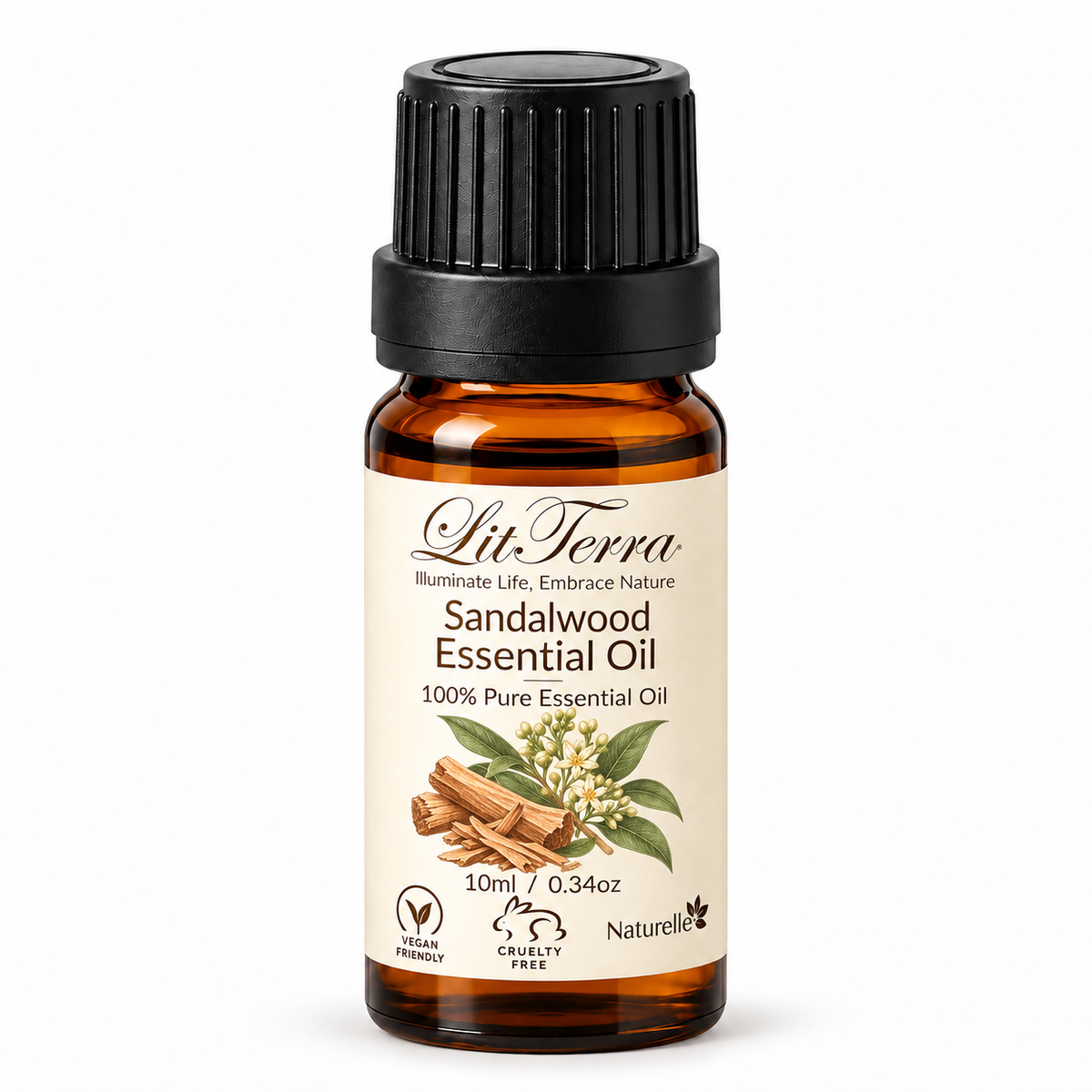 LitTerra Sandalwood Essential Oil - 100% Pure, 10 mL
